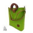 többfunkciós női táska kézitáska és válltáska egyben zöld barna színű változat