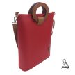 többfunkciós női táska kézitáska és válltáska egyben piros barna színű női táska