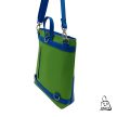 kék–zöld átalakítható női táska pillanatkép pántokkal és textil béléssel