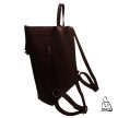 Unisex vízálló sötétbarna hátitáska műbőrből – Banyz